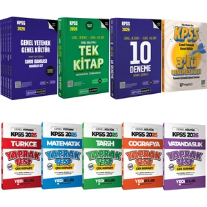 2026 Kpss Lisans Karma Set(Konu Anlatım-Çözümlü Soru Bankası 5KITAP-10DENEME-ÇEK Kopart Yaprak Test)