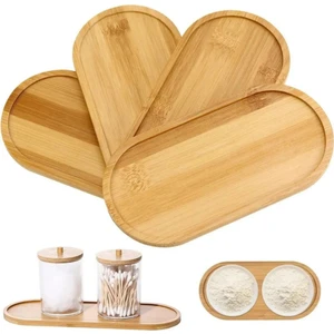 Mucit Home  Bambu Oval Sunum ve Servis Tepsisi - Ahşap Tepsi - Yağdanlık Altlığı