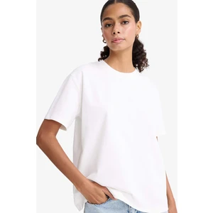 Regular Fit Bisiklet Yaka Basic Düz Premium Kısa Kollu Tişört F7105AX25AU