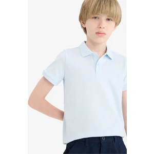 Erkek Çocuk Polo Yaka Basic Düz Pike Okul Tişörtü K1689A625AU