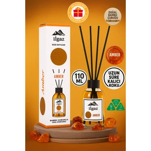 Misk Amber Oda Kokusu Bambu Çubuklu Oda Parfümü 110 ml Kalıcı Amber Oda Kokusu