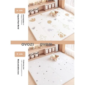 Ovozı 200×180×1CM Çift Taraflı Katlanabilir Bebek Emekleme Matı Oyun Paspasları ve Halıları (Yurt Dışından)