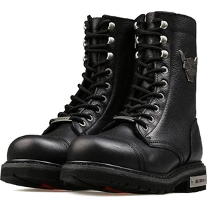 Harley Davidson 025M100553 Colmar Erkek Bot - Siyah Baskılı Deri