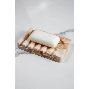 Mermer Desenli Banyo Mutfak Tuvalet Beton Katı Sabunluk Su Giderli 8X13 cm