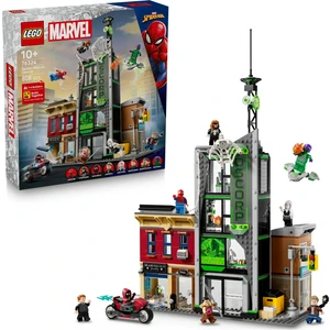 Lego® ǀ Marvel Örümcek Adam, Oscorp'a Karşı 76324 – 10 Yaş & Üzeri Çocuklar Için Yaratıcı Oyuncak Yapım Seti (808 Parça)