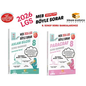 Sinan Kuzucu Yayınları 2026 LGS 8. Sınıf Anlam Paragraf Soru Bankası Seti