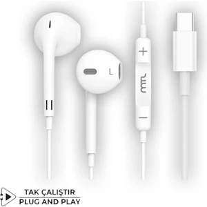 Samsung Galaxy A16 Uyumlu Tak Çalıştır Stero Type-C Kulaklık MT-A293
