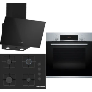 Siyah 3'lü Ankastre Set 333 ( HBF534ES3T - POP7C6P30O - DWK63PJ60T (61T) ) 67 cm Ocak