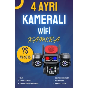 12 Mp 4 Ayrı Kamera 3 Ayarlanabilir Kamera Devasa Hoparlör Polis Sireni Hareket Takibi