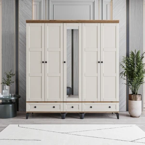 Karin 5 Kapaklı Çekmeceli Gardırop Tamamı MDF (Aytaşı)