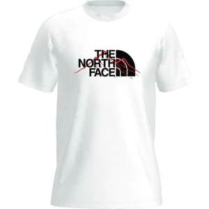 The North Face Beyaz Basklı Erkek Bisiklet Yaka T-Shirt