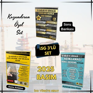 Isg Türkiye Sınav 3' Lü Set Iş Sağlığı ve Güvenliği Sınavlara Hazırlık - 2025