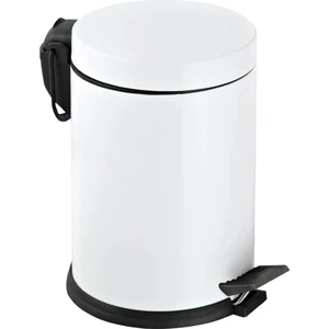 Renkli Paslanmaz Pedallı Çöp Kovası Beyaz 12 Lt