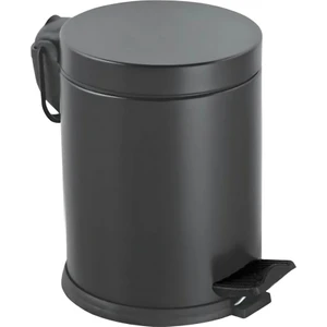 Renkli Paslanmaz Pedallı Çöp Kovası Siyah 5 lt