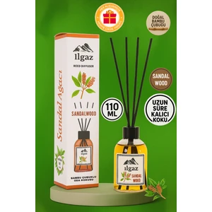 Sandal Oda Kokusu 110 ml Dinlendirici Sandal Ağacı Ev Parfümü Bambu Çubuklu Sandal Wood Ortam Kokusu
