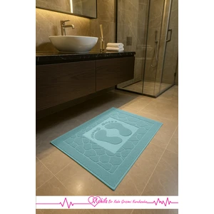 Pamuklu 50X70CM Ayak Desenli, Lavabo Havlusu, Ayak Havlusu, Ayak Paspası