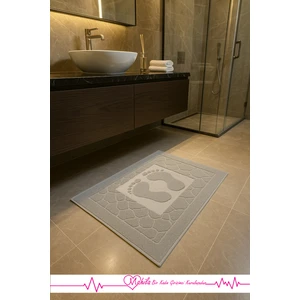 Pamuklu 50X70CM Ayak Desenli, Lavabo Havlusu, Ayak Havlusu, Ayak Paspası