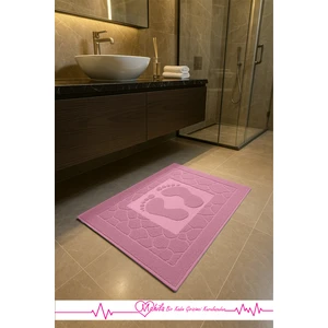 Pamuklu 50X70CM Ayak Desenli, Lavabo Havlusu, Ayak Havlusu, Ayak Paspası