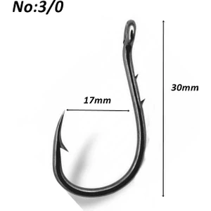 Chinu With Ring Tırnaklı 3/0 No. Delikli Paslanmaz Black Nickel İğne