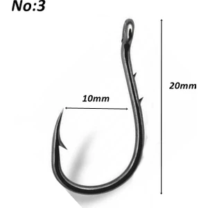 Chinu With Ring Tırnaklı 3 no Delikli Paslanmaz Black Nickel Iğne