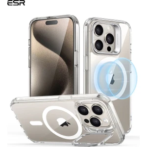 Iphone 15 Pro Halolock Magsafe Classic Hybrid Silikon Kılıf Şeffaf Standlı