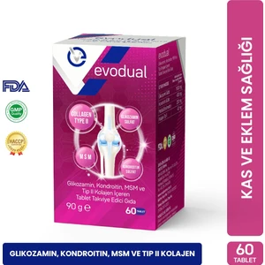Glikozamin, Kondroitin, MSM ve Tip 2 Kolajen İçeren 60 Tablet Takviye Edici Gıda
