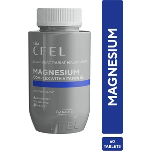 Vita Ceel Magnezyum Complex With B6, Sitrat, Bisglisinat, Malat, Taurat-60 Tablet