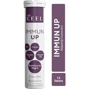 Vita Ceel Efervesan Tablet Kara Mürver, Vitamin C, D3, Çinko, Propolis