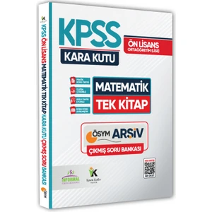Karakutu Yayınları Kpss Önlisans-Ortaöğretim Matematik Kara Kutusu Tek Kitap Ösym Çıkmış Soru Bankası Dijital Çözümlü