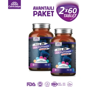 All In Multivitamin Complex - (2X60 Tablet) 2 Li Avantaj Paket