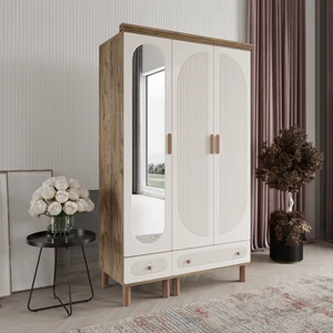 Furkan 3 Kapaklı Gardırop Bohem Dolap 120cm
