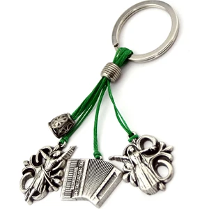 Anahtarlık Sepeti Kafkas Çerkes Salkım Anahtarlık - Oynayan Bay Bayan ve Akordiyon