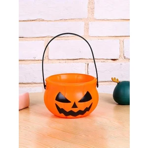 Parti Adresi Cadılar Bayramı Balkabağı Şeker Kovası Halloween Parti Dekorasyonu 15 cm
