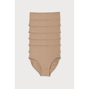 Kadın Ten 6 lı Paket Modal Dar Kalıp Extra Yüksek Bel Slip Külot 1955