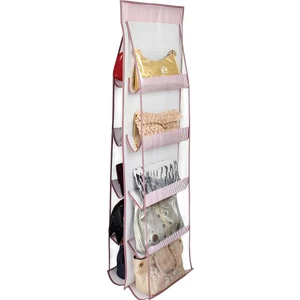 (2 Adet) Alas Çanta Düzenleyici Çanta Askılığı 10 Lu Dolap Içi Düzenleyici 37*125 cm