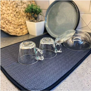 Alas Bulaşık Matı Süper Emici Bulaşık Kurutma Matı Tezgah Üstü Bulaşık 45X35CM