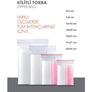 Akalın Professional Cleaning Products Patlamaz Yırtılmaz Kilitli Naylon Torba 100'lü