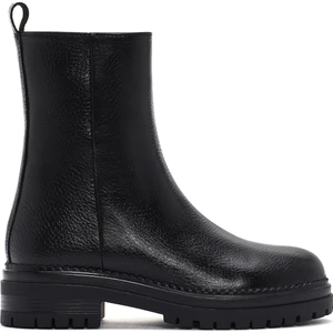 Kadın Siyah Fermuarlı Deri Bot 25WFD182318