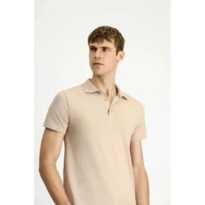 Polo Yaka Regular Fit Nakışlı Pamuklu Tişört