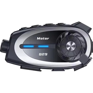 Q29 Motosiklet Kask Bluetooth Kulaklık Eşleşmeli 1080P Kamera Geniş açı Su Geçirmez Intercom