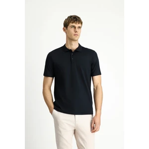 Polo Yaka Regular Fit Nakışlı Pamuklu Tişört
