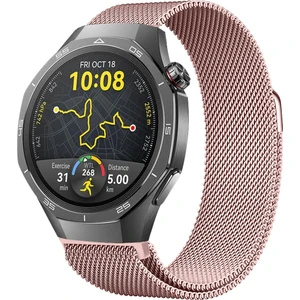 Huawei Watch Gt5 Pro 46MM Uyumlu Manyetik Milanese Loop Metal Kordon