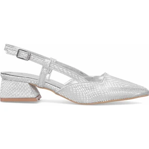 Elit MST501Y Kadın Klasik Topuklu Ayakkabı Gümüş