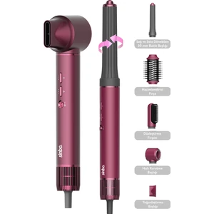 Pro Compact Multi-Styler Hava Üfleme 5in1 Saç Şekillendirici Bldc SHD-1729 Royal Gilded Red