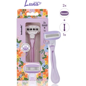 Luna 5 Bıçaklı Kadın Tıraş Makinesi 2 Yedek Tıraş Bıçağı Başlıklı - Hassas Ciltler Için