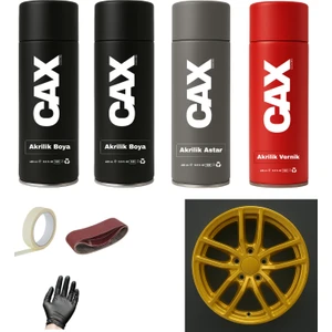 Araba Jant Sprey Akrilik Özel Yapım Sprey Boya Seti 400 ml (2 Adet Boya-1 Adet Vernik-1 Adet Astar)