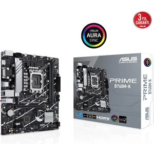 ASUS PRIME B760M-K D5 DDR5 8000Mhz(OC) RGB M.2 MATX 1700P