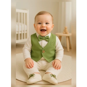 Calide Baby&Kids Erkek Bebek U Yaka-Papyonlu Mevlüt Takımı