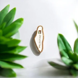 Palestine Broş Beyaz