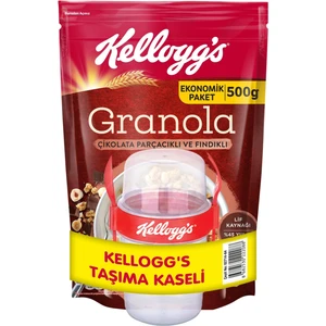 Granola Çikolata Parçacıklı ve Fındıklı 500 Gram,granola Kap Hediye!